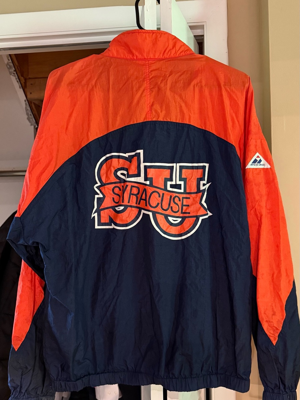 Syracuse SU Apex One Navy & Orange Windbreaker Jacket